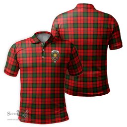 Scottish Kerr Modern Tartan Mens Polo Shirt with Family Crest Scottish Polo Shirt Scottish Plaid Tartan Plaid - ScotsTee - scotstee.com