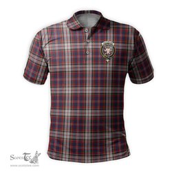 Scottish MacFarlane Dress Tartan Mens Polo Shirt with Family Crest Scottish Polo Shirt Scottish Plaid Tartan Plaid - ScotsTee - scotstee.com