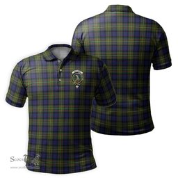 Scottish MacLaren Modern Tartan Mens Polo Shirt with Family Crest Scottish Polo Shirt Scottish Plaid Tartan Plaid - ScotsTee - scotstee.com