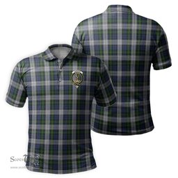 Scottish Gordon Dress Tartan Mens Polo Shirt with Family Crest Scottish Polo Shirt Scottish Plaid Tartan Plaid - ScotsTee - scotstee.com