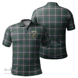 Scottish MacDowall Tartan Mens Polo Shirt with Family Crest Scottish Polo Shirt Scottish Plaid Tartan Plaid - ScotsTee - scotstee.com