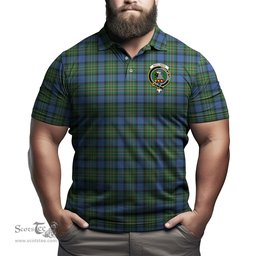 Scottish MacLaren Ancient Tartan Mens Polo Shirt with Family Crest Scottish Polo Shirt Scottish Plaid Tartan Plaid - ScotsTee - scotstee.com