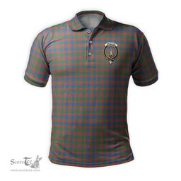 Scottish MacIntyre Ancient Tartan Mens Polo Shirt with Family Crest Scottish Polo Shirt Scottish Plaid Tartan Plaid - ScotsTee - scotstee.com