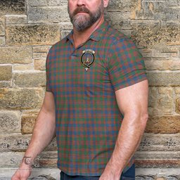 Scottish MacIntyre Ancient Tartan Mens Polo Shirt with Family Crest Scottish Polo Shirt Scottish Plaid Tartan Plaid - ScotsTee - scotstee.com