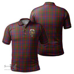 Scottish Gow Tartan Mens Polo Shirt with Family Crest Scottish Polo Shirt Scottish Plaid Tartan Plaid - ScotsTee - scotstee.com