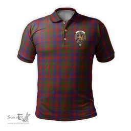 Scottish Gow Tartan Mens Polo Shirt with Family Crest Scottish Polo Shirt Scottish Plaid Tartan Plaid - ScotsTee - scotstee.com