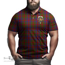 Scottish Gow Tartan Mens Polo Shirt with Family Crest Scottish Polo Shirt Scottish Plaid Tartan Plaid - ScotsTee - scotstee.com