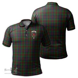Scottish MacDuff Hunting Tartan Mens Polo Shirt with Family Crest Scottish Polo Shirt Scottish Plaid Tartan Plaid - ScotsTee - scotstee.com