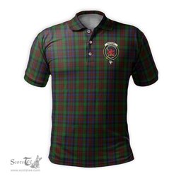 Scottish MacDuff Hunting Tartan Mens Polo Shirt with Family Crest Scottish Polo Shirt Scottish Plaid Tartan Plaid - ScotsTee - scotstee.com