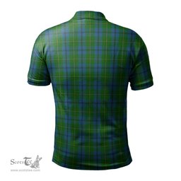 Scottish Johnstone-Johnston Tartan Mens Polo Shirt with Family Crest Scottish Polo Shirt Scottish Plaid Tartan Plaid - ScotsTee - scotstee.com