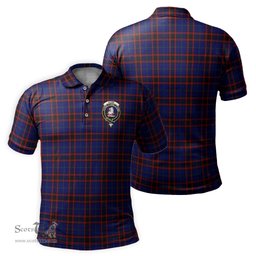 Scottish Home Modern Tartan Mens Polo Shirt with Family Crest Scottish Polo Shirt Scottish Plaid Tartan Plaid - ScotsTee - scotstee.com