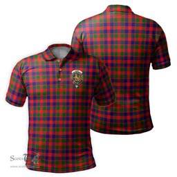 Scottish Gow Modern Tartan Mens Polo Shirt with Family Crest Scottish Polo Shirt Scottish Plaid Tartan Plaid - ScotsTee - scotstee.com