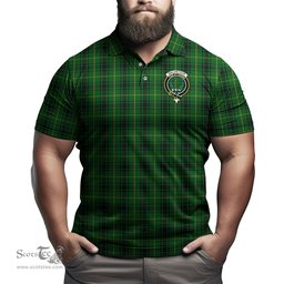 Scottish MacArthur Tartan Mens Polo Shirt with Family Crest Scottish Polo Shirt Scottish Plaid Tartan Plaid - ScotsTee - scotstee.com