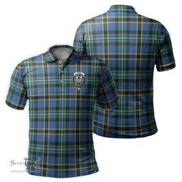 Scottish Hope Ancient Tartan Mens Polo Shirt with Family Crest Scottish Polo Shirt Scottish Plaid Tartan Plaid - ScotsTee - scotstee.com