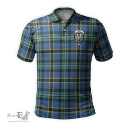 Scottish Hope Ancient Tartan Mens Polo Shirt with Family Crest Scottish Polo Shirt Scottish Plaid Tartan Plaid - ScotsTee - scotstee.com