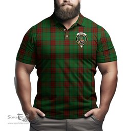 Scottish Maxwell Hunting Tartan Mens Polo Shirt with Family Crest Scottish Polo Shirt Scottish Plaid Tartan Plaid - ScotsTee - scotstee.com