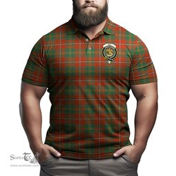 Scottish Hay Ancient Tartan Mens Polo Shirt with Family Crest Scottish Polo Shirt Scottish Plaid Tartan Plaid - ScotsTee - scotstee.com
