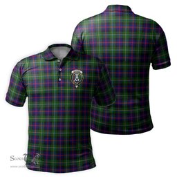 Scottish Malcolm Tartan Mens Polo Shirt with Family Crest Scottish Polo Shirt Scottish Plaid Tartan Plaid - ScotsTee - scotstee.com