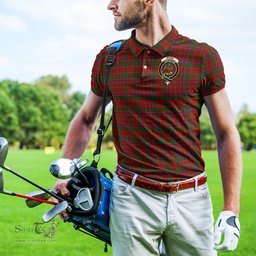 Scottish Munro Tartan Mens Polo Shirt with Family Crest Scottish Polo Shirt Scottish Plaid Tartan Plaid - ScotsTee - scotstee.com
