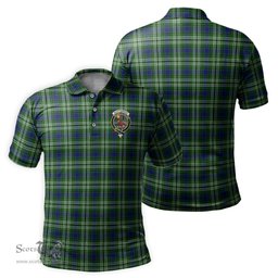 Scottish Spottiswood Tartan Mens Polo Shirt with Family Crest Scottish Polo Shirt Scottish Plaid Tartan Plaid - ScotsTee - scotstee.com