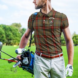 Scottish Muirhead Old Tartan Mens Polo Shirt with Family Crest Scottish Polo Shirt Scottish Plaid Tartan Plaid - ScotsTee - scotstee.com