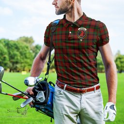 Scottish MacNicol Tartan Mens Polo Shirt with Family Crest Scottish Polo Shirt Scottish Plaid Tartan Plaid - ScotsTee - scotstee.com