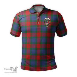 Scottish Mar Tartan Mens Polo Shirt with Family Crest Scottish Polo Shirt Scottish Plaid Tartan Plaid - ScotsTee - scotstee.com