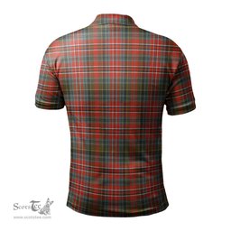 Scottish MacPherson Weathered Tartan Mens Polo Shirt with Family Crest Scottish Polo Shirt Scottish Plaid Tartan Plaid - ScotsTee - scotstee.com