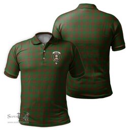 Scottish Menzies Tartan Mens Polo Shirt with Family Crest Scottish Polo Shirt Scottish Plaid Tartan Plaid - ScotsTee - scotstee.com