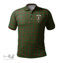 Scottish Menzies Tartan Mens Polo Shirt with Family Crest Scottish Polo Shirt Scottish Plaid Tartan Plaid - ScotsTee - scotstee.com