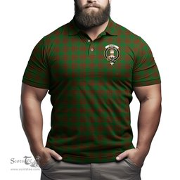 Scottish Menzies Tartan Mens Polo Shirt with Family Crest Scottish Polo Shirt Scottish Plaid Tartan Plaid - ScotsTee - scotstee.com