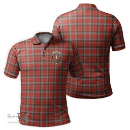 Scottish Robertson Weathered Tartan Mens Polo Shirt with Family Crest Scottish Polo Shirt Scottish Plaid Tartan Plaid - ScotsTee - scotstee.com