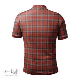 Scottish Robertson Weathered Tartan Mens Polo Shirt with Family Crest Scottish Polo Shirt Scottish Plaid Tartan Plaid - ScotsTee - scotstee.com