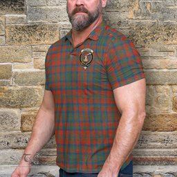 Scottish Matheson Ancient Tartan Mens Polo Shirt with Family Crest Scottish Polo Shirt Scottish Plaid Tartan Plaid - ScotsTee - scotstee.com