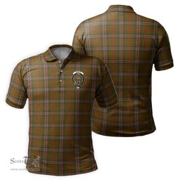 Scottish Scott Brown Modern Tartan Mens Polo Shirt with Family Crest Scottish Polo Shirt Scottish Plaid Tartan Plaid - ScotsTee - scotstee.com