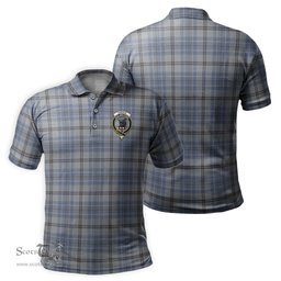 Scottish Tweedie Tartan Mens Polo Shirt with Family Crest Scottish Polo Shirt Scottish Plaid Tartan Plaid - ScotsTee - scotstee.com