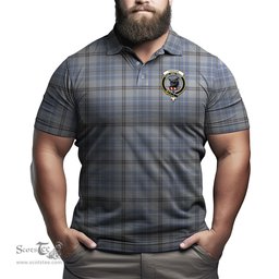 Scottish Tweedie Tartan Mens Polo Shirt with Family Crest Scottish Polo Shirt Scottish Plaid Tartan Plaid - ScotsTee - scotstee.com