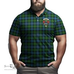 Scottish MacLeod of Skye Tartan Mens Polo Shirt with Family Crest Scottish Polo Shirt Scottish Plaid Tartan Plaid - ScotsTee - scotstee.com