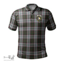 Scottish Stewart of Appin Dress Tartan Mens Polo Shirt with Family Crest Scottish Polo Shirt Scottish Plaid Tartan Plaid - ScotsTee - scotstee.com