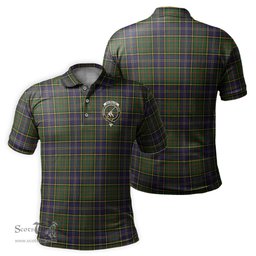 Scottish MacMillan Hunting Modern Tartan Mens Polo Shirt with Family Crest Scottish Polo Shirt Scottish Plaid Tartan Plaid - ScotsTee - scotstee.com