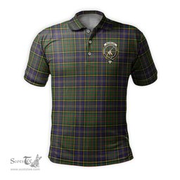 Scottish MacMillan Hunting Modern Tartan Mens Polo Shirt with Family Crest Scottish Polo Shirt Scottish Plaid Tartan Plaid - ScotsTee - scotstee.com