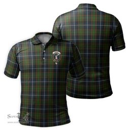 Scottish MacRae Hunting Tartan Mens Polo Shirt with Family Crest Scottish Polo Shirt Scottish Plaid Tartan Plaid - ScotsTee - scotstee.com