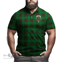 Scottish Orrock Tartan Mens Polo Shirt with Family Crest Scottish Polo Shirt Scottish Plaid Tartan Plaid - ScotsTee - scotstee.com