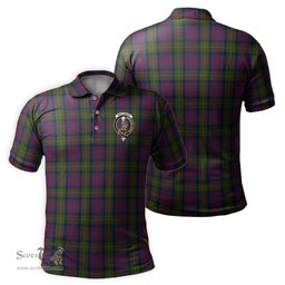 Scottish MacLennan Tartan Mens Polo Shirt with Family Crest Scottish Polo Shirt Scottish Plaid Tartan Plaid - ScotsTee - scotstee.com