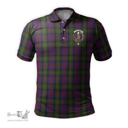 Scottish MacLennan Tartan Mens Polo Shirt with Family Crest Scottish Polo Shirt Scottish Plaid Tartan Plaid - ScotsTee - scotstee.com