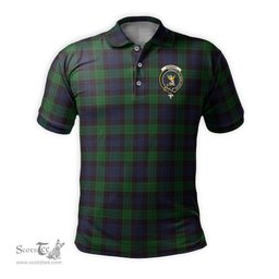 Scottish Stewart Old Tartan Mens Polo Shirt with Family Crest Scottish Polo Shirt Scottish Plaid Tartan Plaid - ScotsTee - scotstee.com