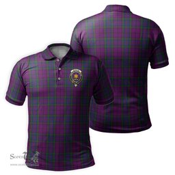 Scottish Wardlaw Tartan Mens Polo Shirt with Family Crest Scottish Polo Shirt Scottish Plaid Tartan Plaid - ScotsTee - scotstee.com