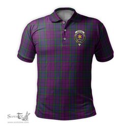 Scottish Wardlaw Tartan Mens Polo Shirt with Family Crest Scottish Polo Shirt Scottish Plaid Tartan Plaid - ScotsTee - scotstee.com