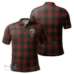 Scottish Skene of Cromar Black Tartan Mens Polo Shirt with Family Crest Scottish Polo Shirt Scottish Plaid Tartan Plaid - ScotsTee - scotstee.com