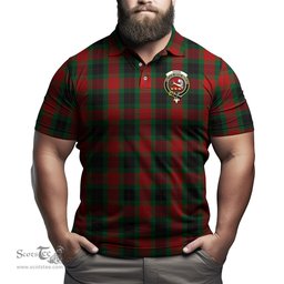 Scottish Skene of Cromar Black Tartan Mens Polo Shirt with Family Crest Scottish Polo Shirt Scottish Plaid Tartan Plaid - ScotsTee - scotstee.com